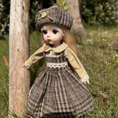 Princess Doll Set with Dress, Hat, Shoes for 1/12 BJD Doll - Gift