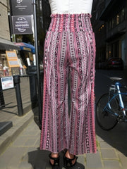 Ethnic Print Wide Leg Pants For Women