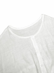 Women's Plus Solid Button-Up Short Sleeve Casual Mini Dress