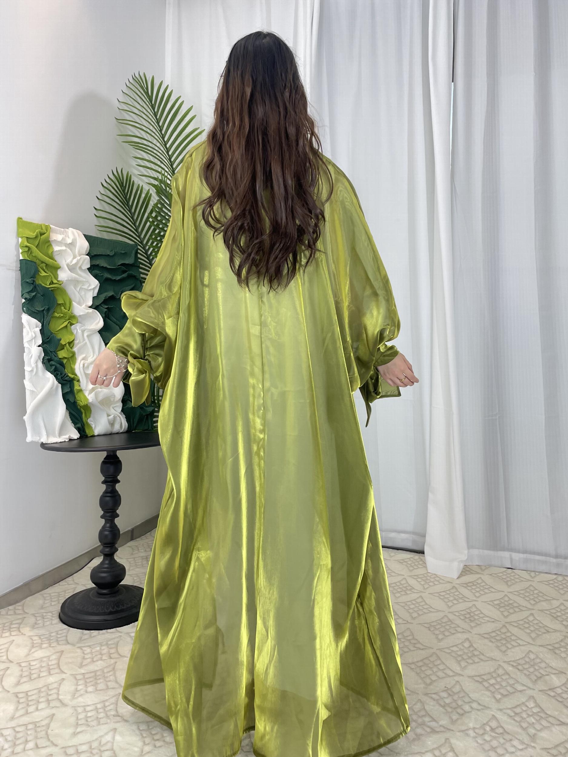 Organza Lantern Sleeve Open Front Robe