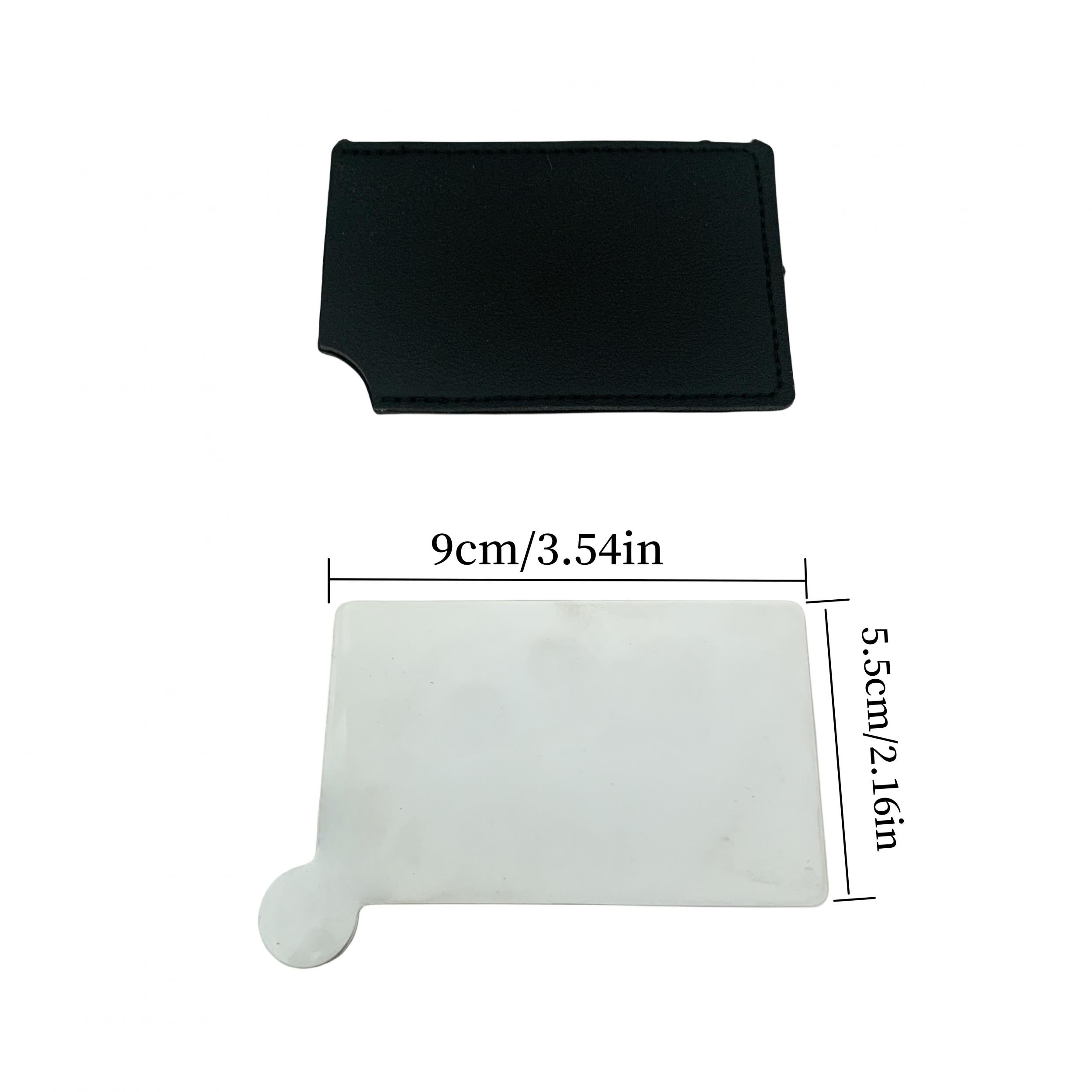 Stainless Steel Mini Makeup Mirror with Case, Travel Size Handheld Unbreakable