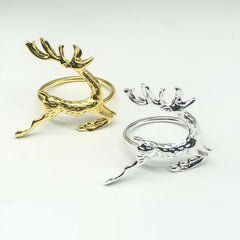 10pcs Napkin Ring Fawn Napkin Circle Christmas Gift Tableware