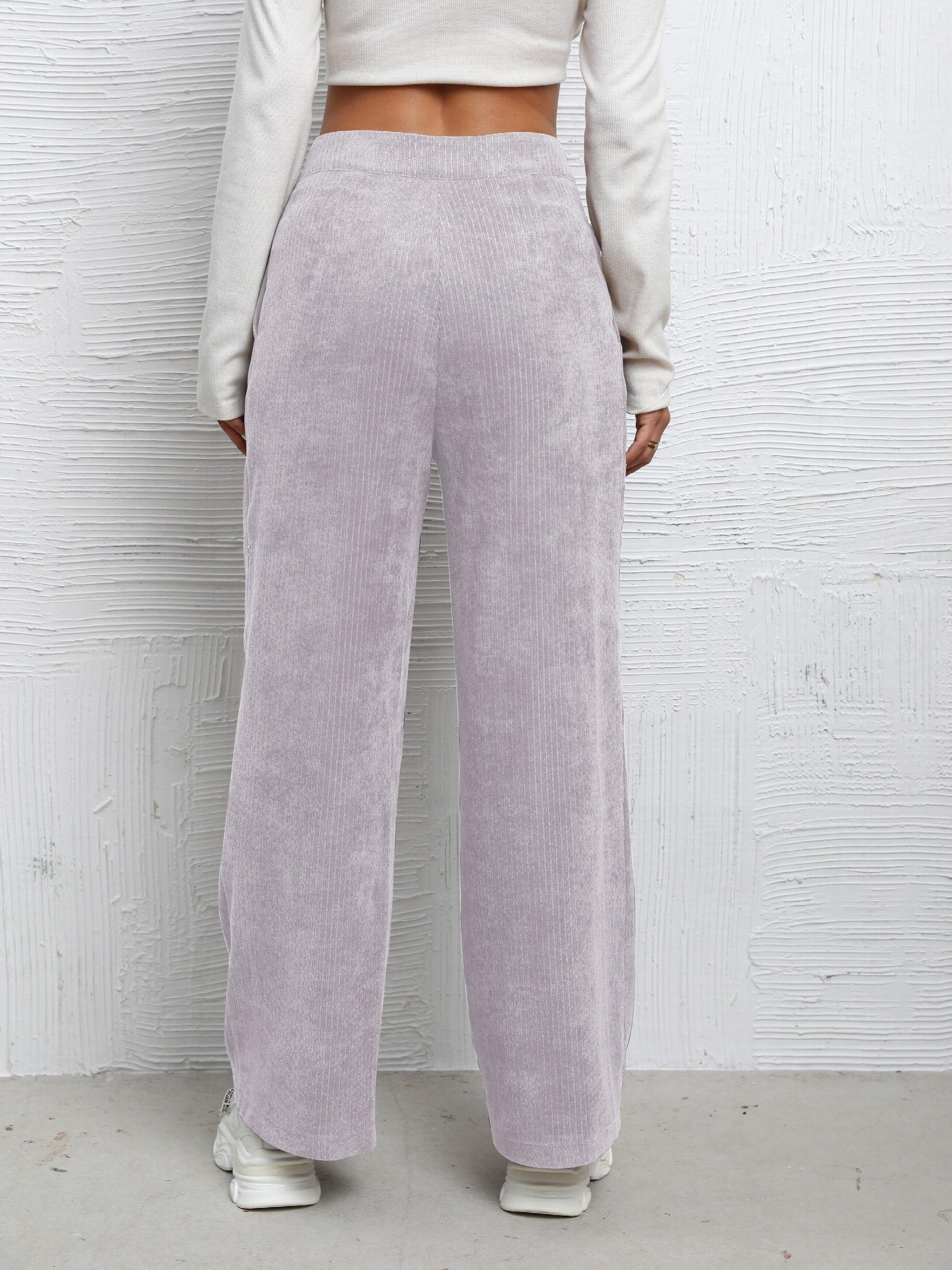 High Waist Wide Leg Pants with Pockets