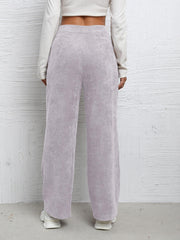 High Waist Wide Leg Pants with Pockets
