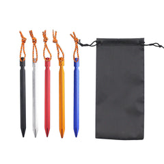 8pcs Outdoor Canopy Tent Pegs 7075 Aluminum Alloy High strength Stake