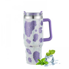 40oz Gradient Rhinestone Insulated Water Cup Stainless Steel Tumbler