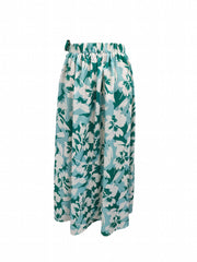 Floral Print Bow Split Skirt Boho Maxi Skirt