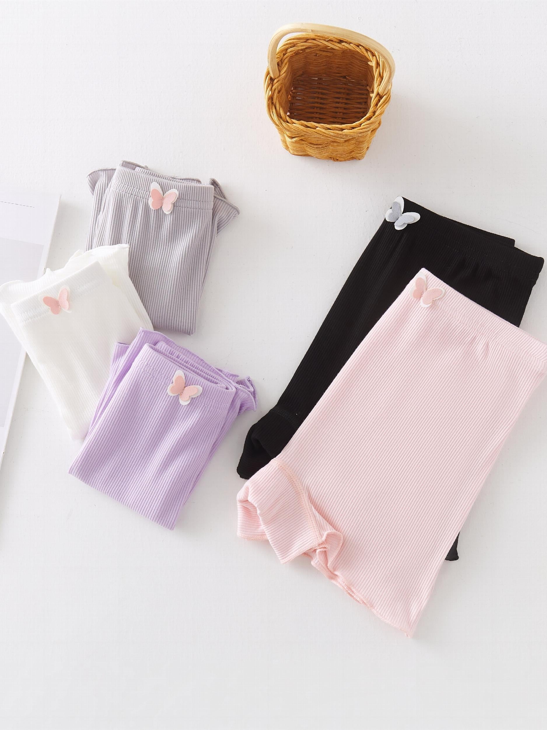 5pcs Girls Modal Butterfly Boxer Briefs Soft Comfortable Kids Clothes