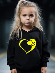 Heart & Puppy Activewear Set Girls Casual Comfy Breathable Sports