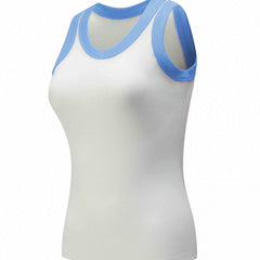 Women's Sports Tank Top Contrast Binding Casual Sleeveless Top