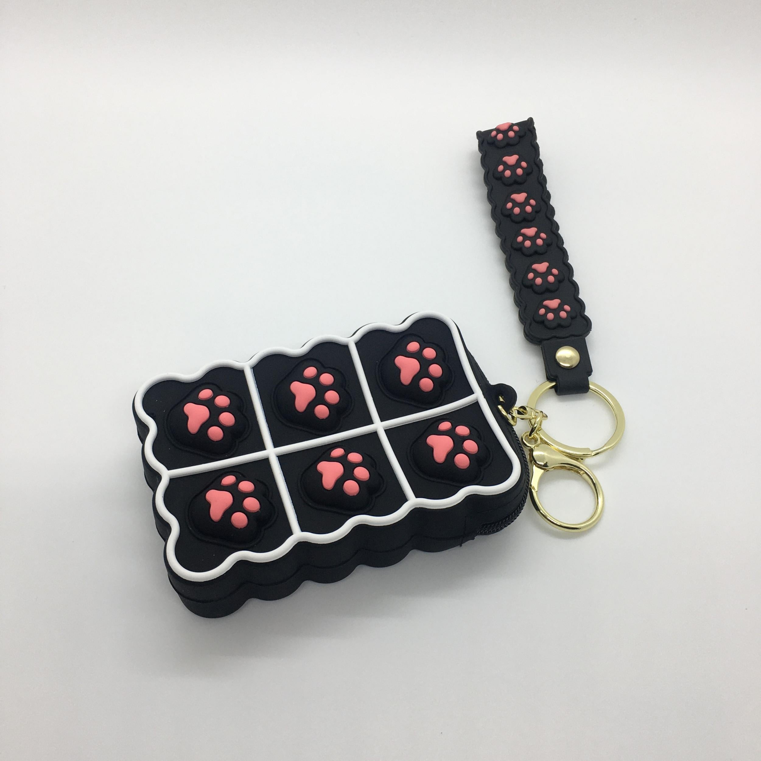 Cartoon Cat Palm Coin Purse Keychain For Girls