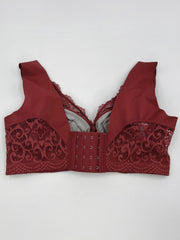 Contrast Lace Push Up Bra Wide Straps