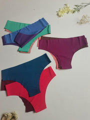 10 Seamless Solid Panties Breathable Stretchy Intimates Women's Lingerie