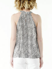 Summer Halter Neck Top Sleeveless All Over Printed Casual