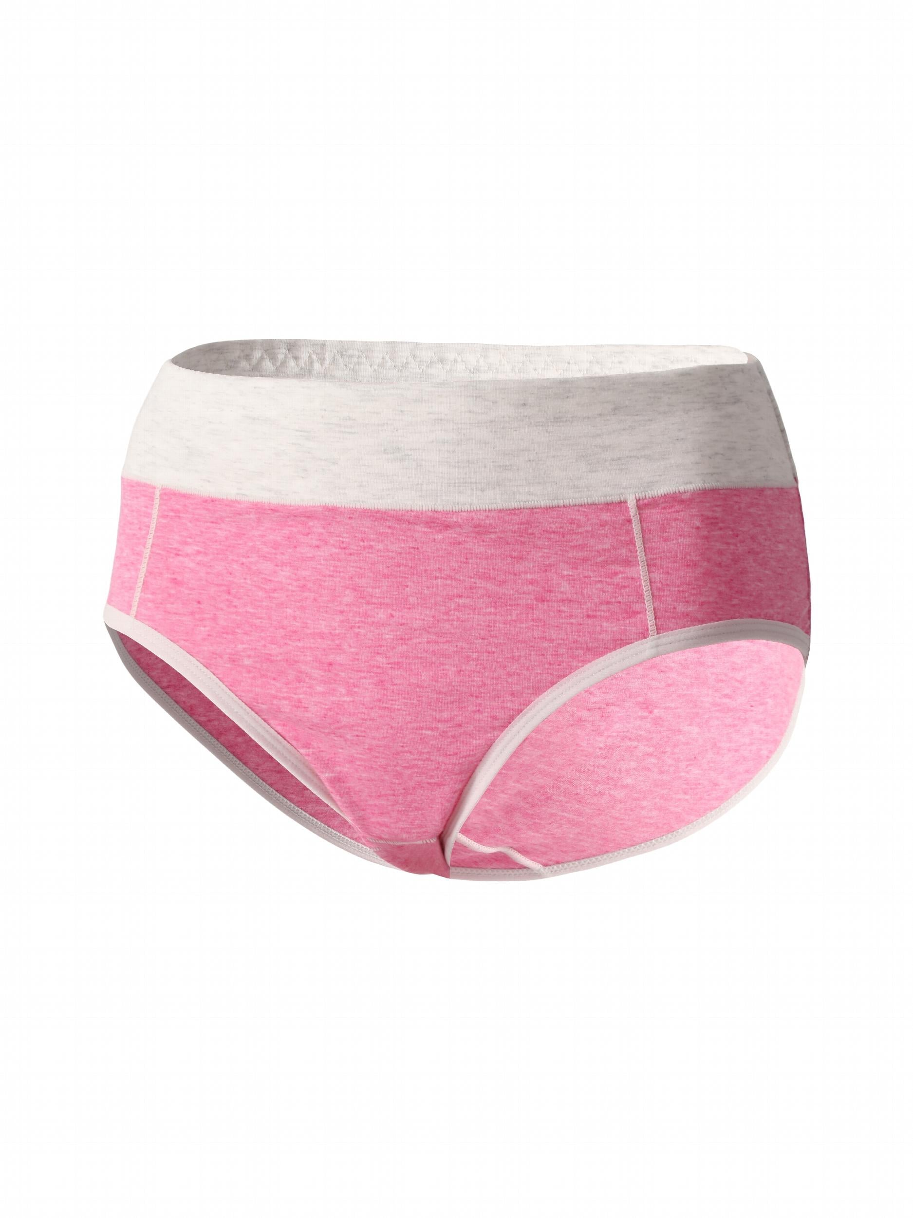 5 Pack Plus Size Colorblock Contrast Bikini Underwear Set