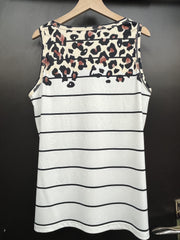 Leopard Print Tank Top Ribbed Sleeveless Summer Women's Clothing