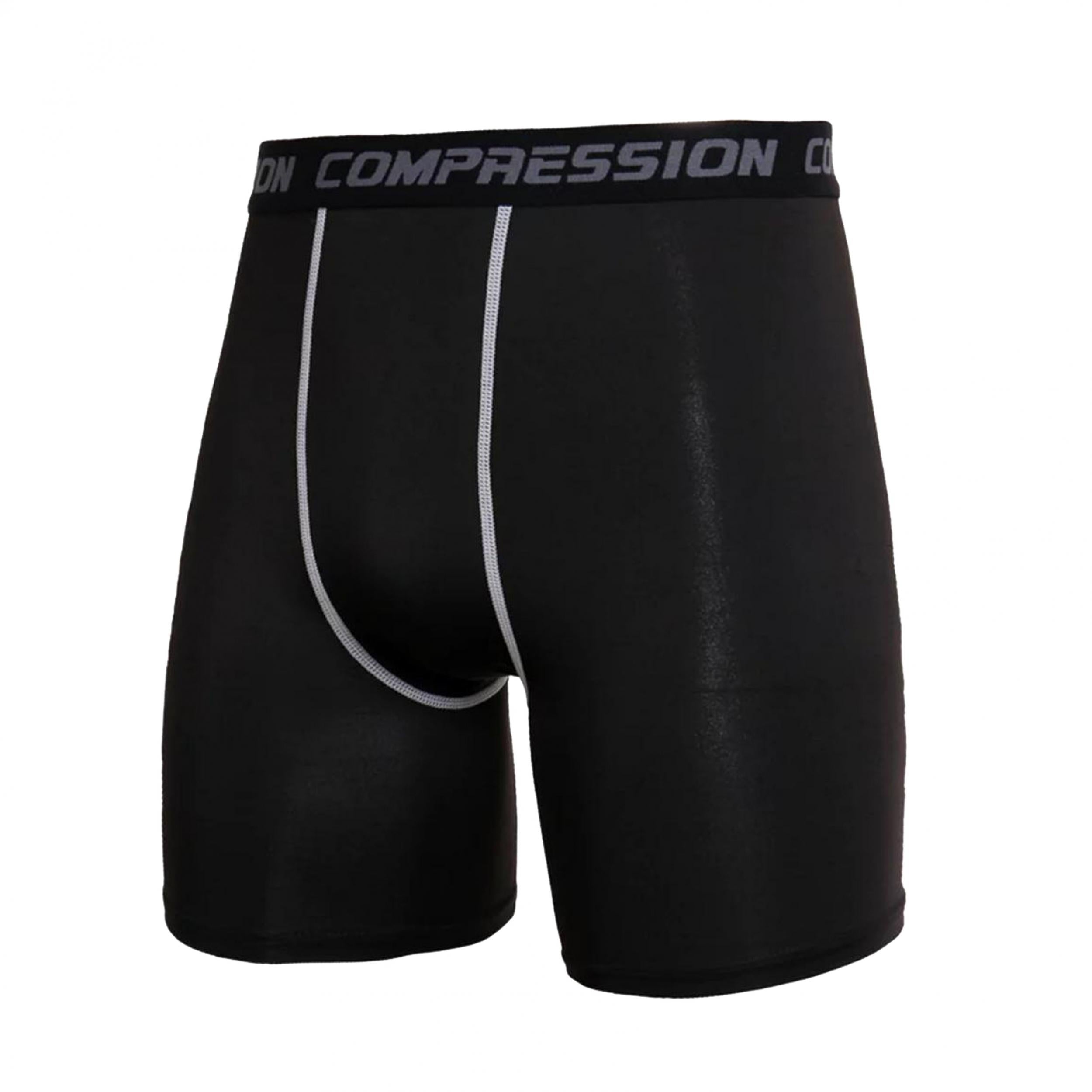 Men's Solid Pocket Compression Shorts Active Quick Drying Sports Pants