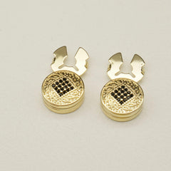 2pcs Rhinestone Button Covers Minimalist Pattern Fashion Accessories