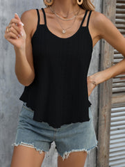 Eyelet Double Shoulder Strap Cami Top