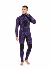 Men's Neoprene 3mm Camo Hoodie Wetsuit Full Suit for Snorkeling