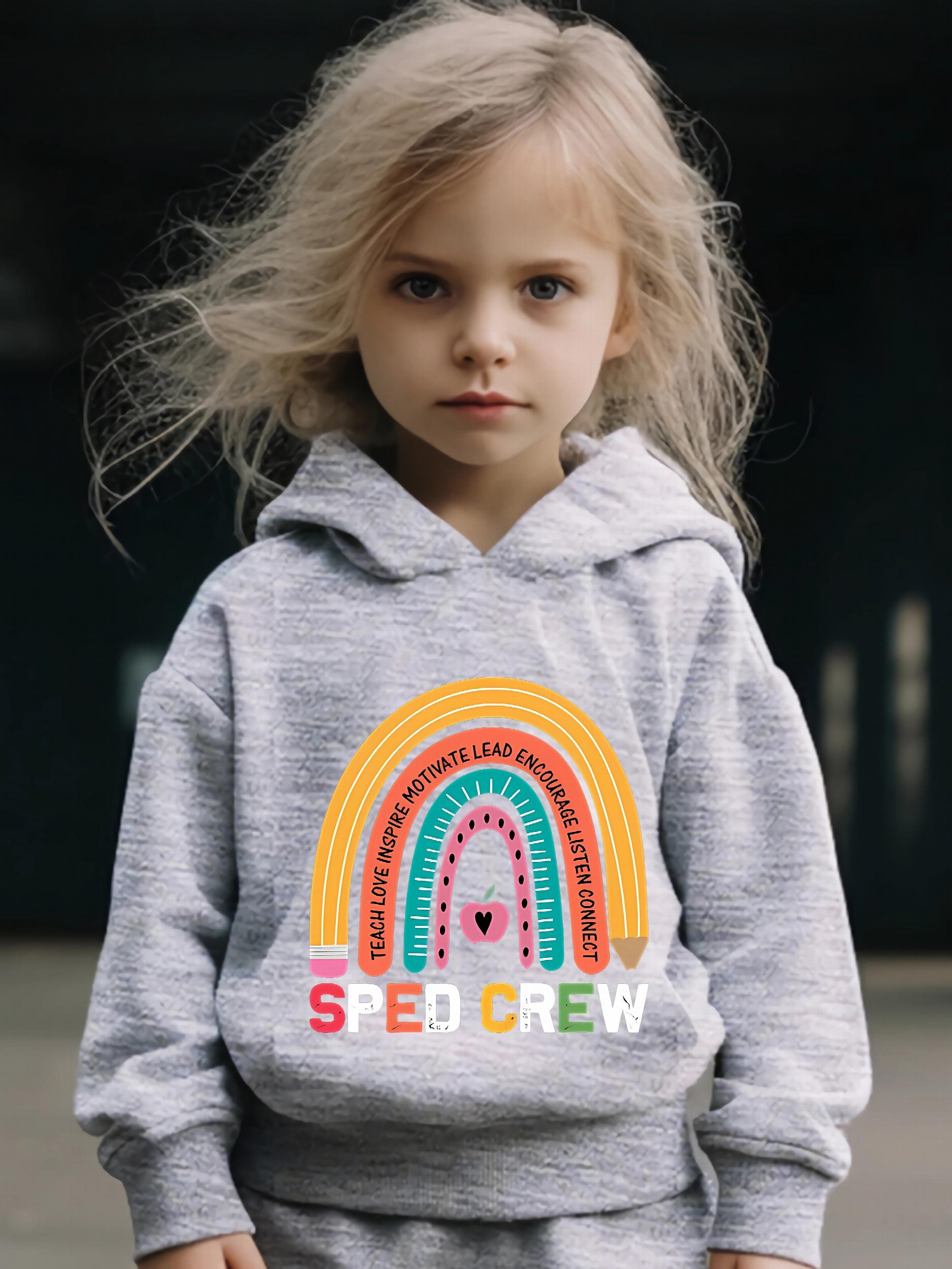 Girls Rainbow Hooded Sweatshirt & Sweatpants Set