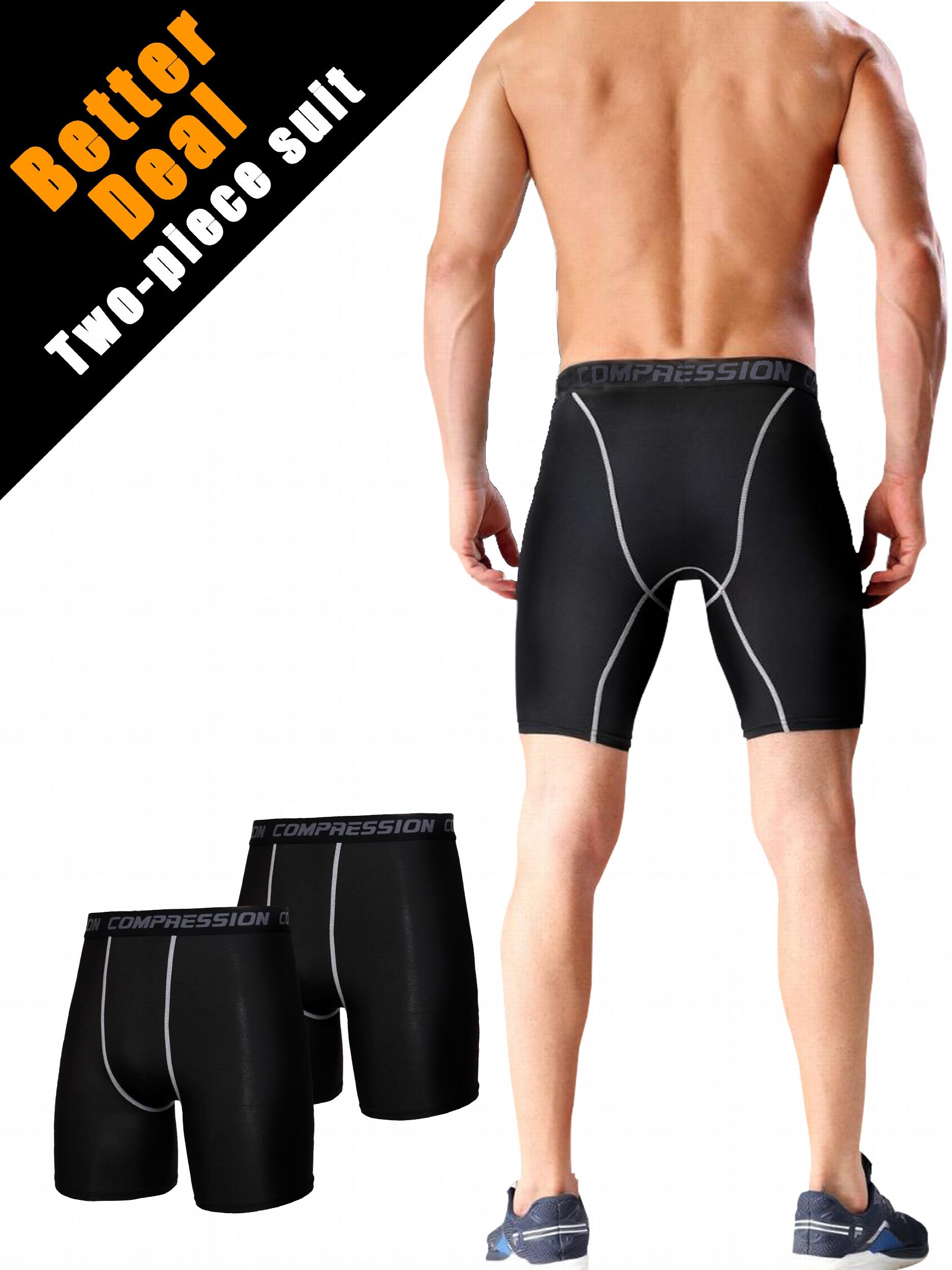 Men's Quick Drying Compression Sports Boxers Athletic Shorts