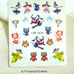 Halloween Water Print Sticker Waterproof Tattoo Sticker for Kids Teens Adults