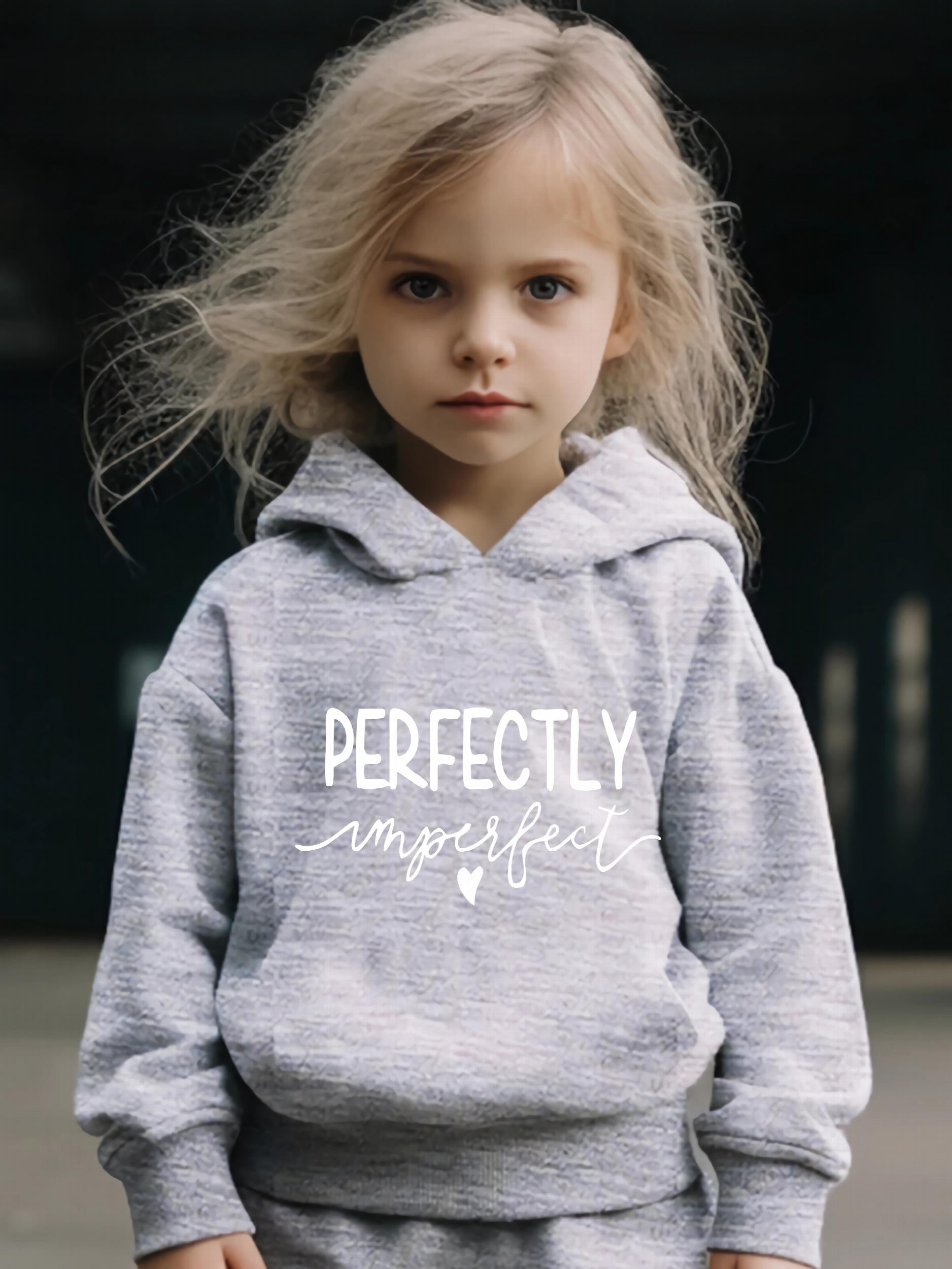 2pcs PERFECTLY IMPERFECT Hoodie Pants Set for Girls