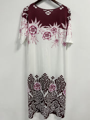 Women's Floral Print Casual Dress with Pockets