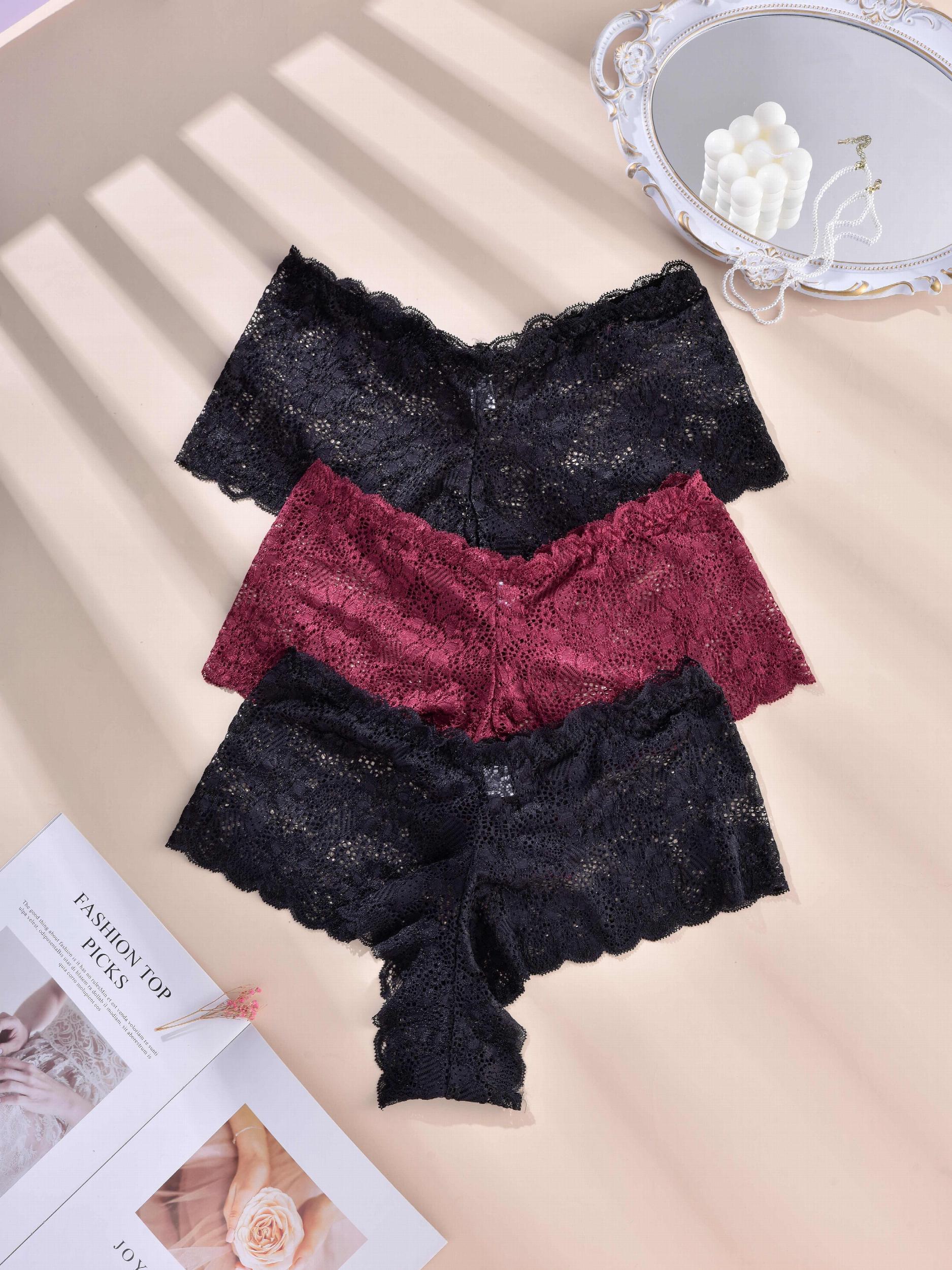 3 Pack Plus Size Sexy Panties High Stretch Set