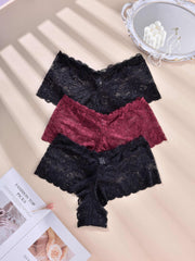 3 Pack Plus Size Sexy Panties High Stretch Set
