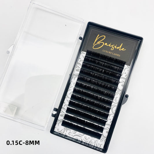 Soft Silk 0 15mm C Curl Lash Extensions 8 15mm Cat's Fox Eye Perfect for Salon