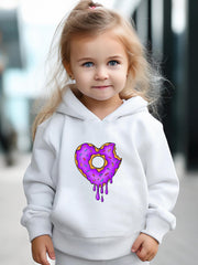 Donut Heart Pattern 2pcs Activewear Sets Girls Sports Outfits