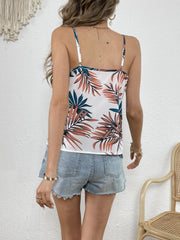 Floral Print Cami Top V Neck Spaghetti Strap Summer Women's Clothing