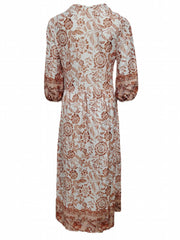 Floral Print Lantern Sleeve Dress Vintage V Neck Summer Dress Women's Clothing