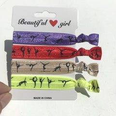 4pcs Gymnastics Sports Elastic Headband Hair Accessories for Girls