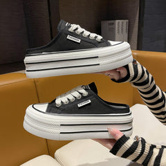 Women's Platform Slip On Mule Sneakers