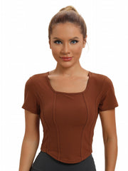 Women's Sports Crop Top for Workout Running Fitness Yoga Top