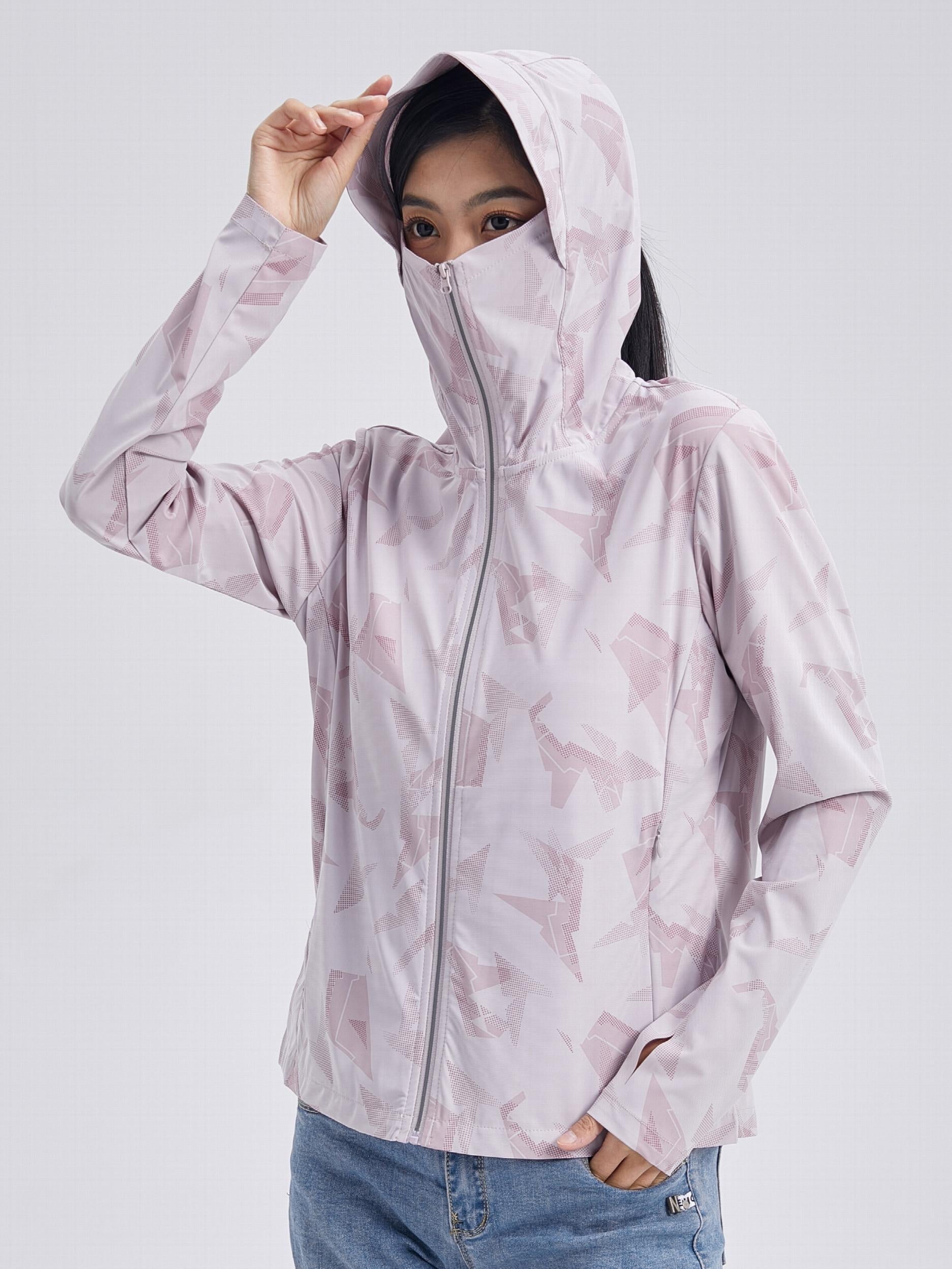 Geometric Pattern UPF50 Ice Silk Sun Protection Jacket