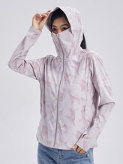 Geometric Pattern UPF50 Ice Silk Sun Protection Jacket