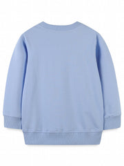 Girls Elephant Embroidery Sweatshirt Long Sleeve Pullover Cotton Tops For Kids