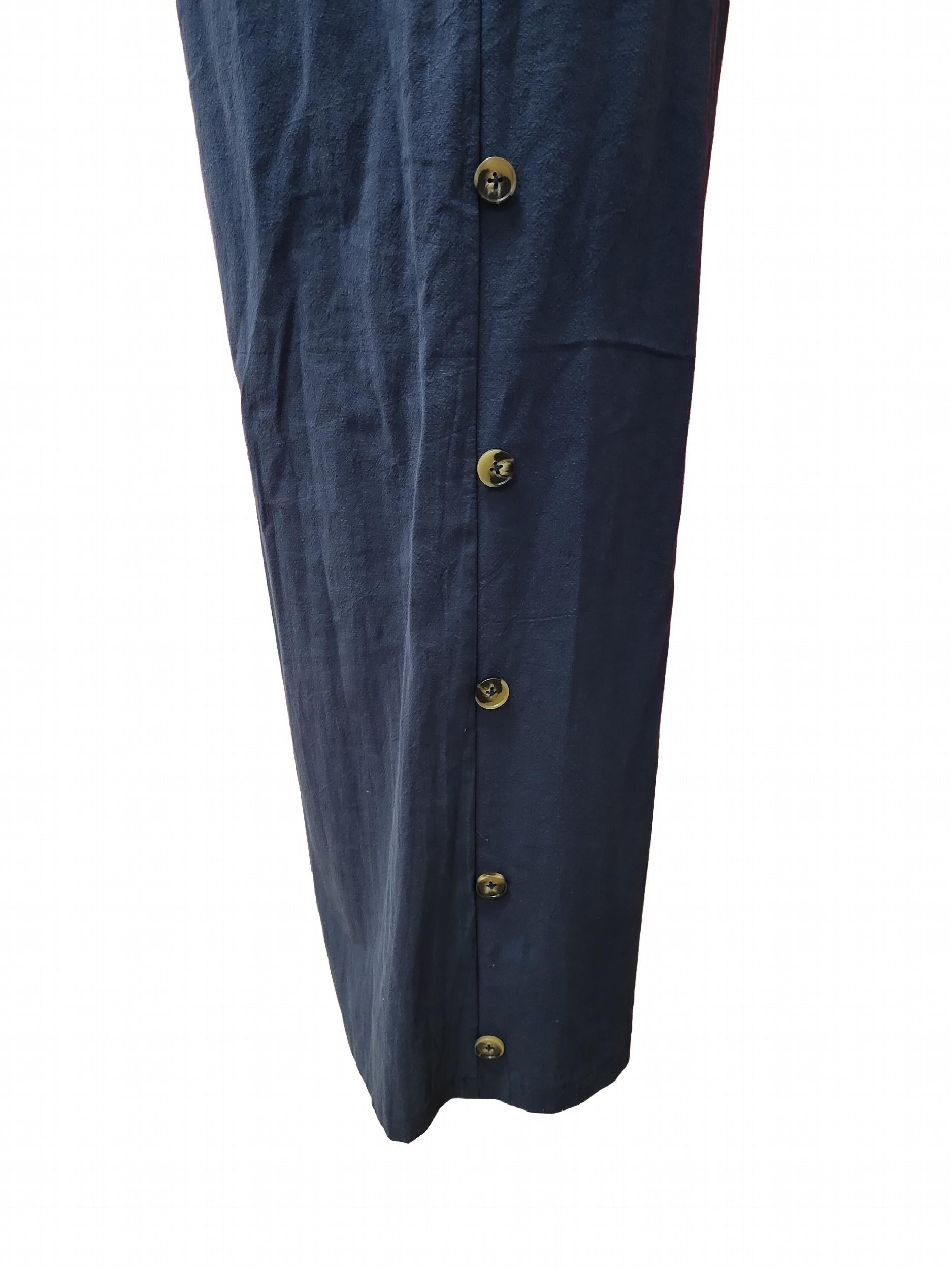 Solid Button Overall Jumpsuit Women's Plus