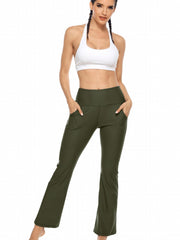 Flare Bootcut Yoga Pants High Waist with Pockets