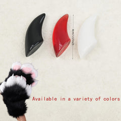 8pcs Fluffy Fur Cat Claw Nail DIY Set - Animal Role Play Accessories