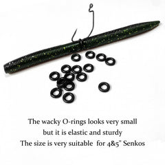 100pcs Wacky Worm Rings for Senko Style Worms Soft Baits