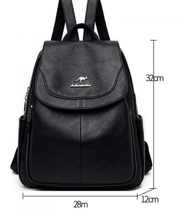 Women Anti-theft Backpack PU Leather School Bags Large Capacity