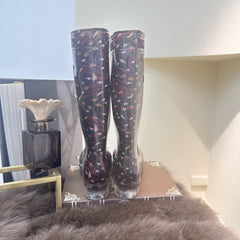 Women's Print High Top Rain Boots Waterproof & Wear-resistant