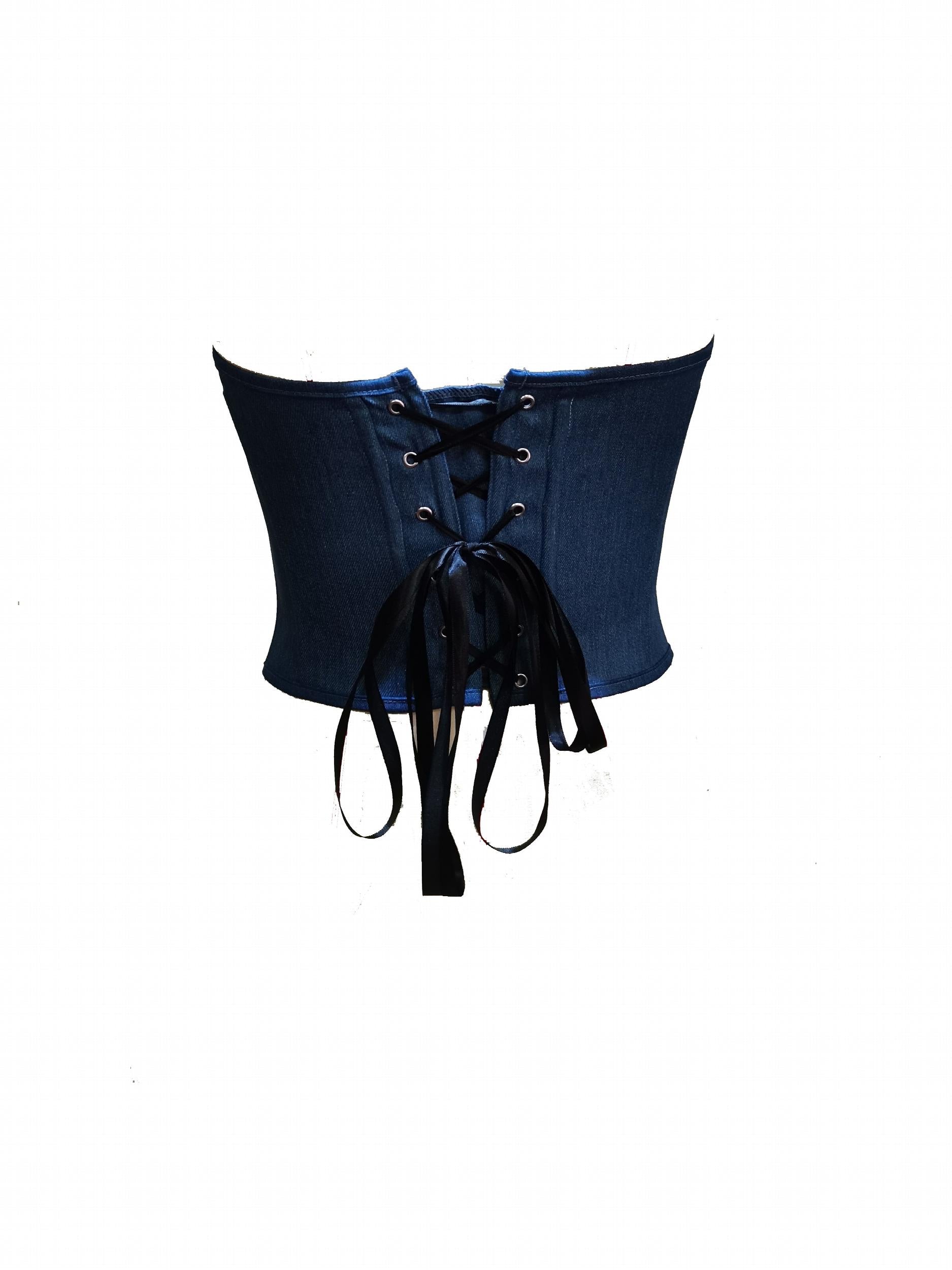 Strapless Lace Up Corset Bustier Body Shaper