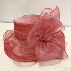 Big Flower Derby Hat Organza Sun Hat Women Church Hat For Wedding