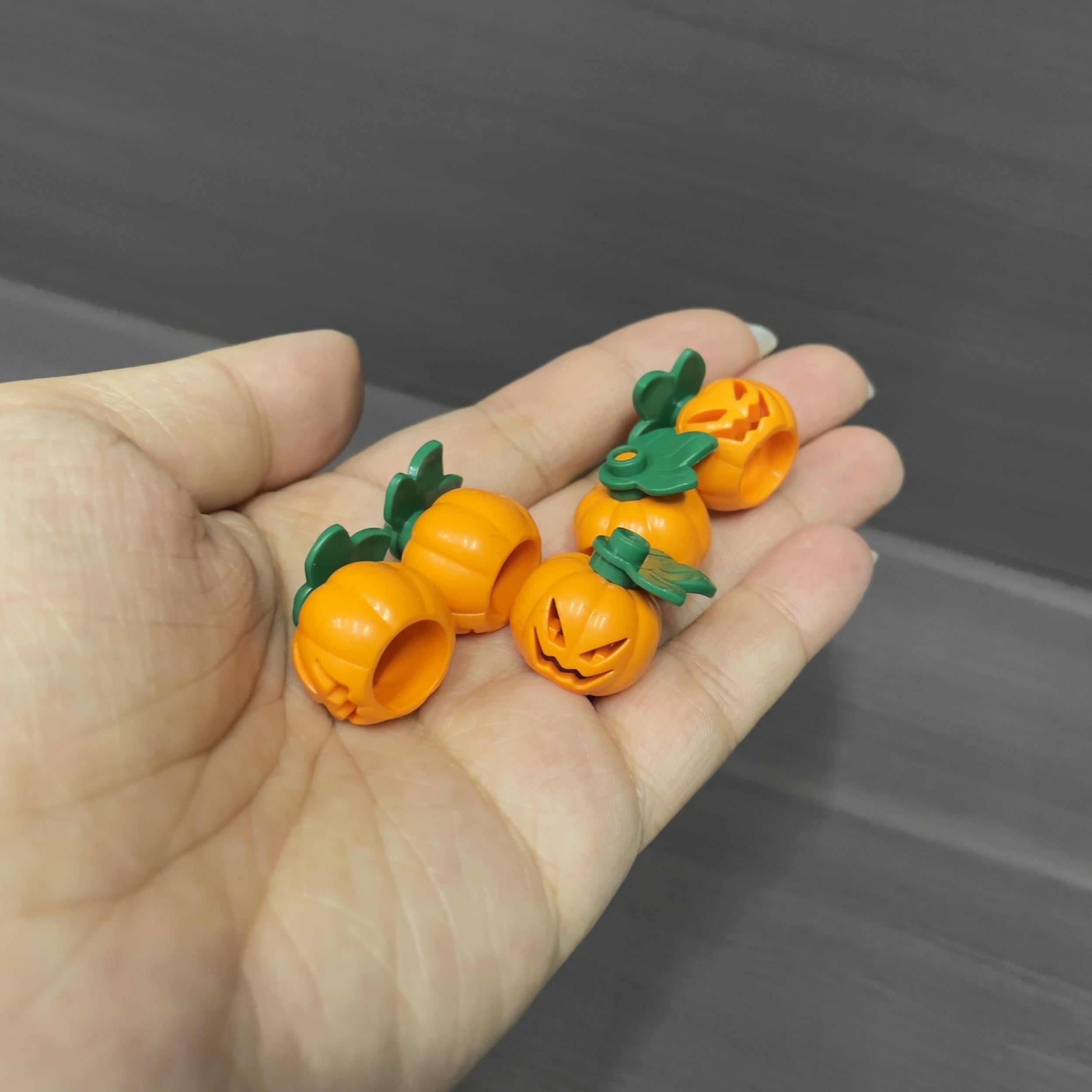 Halloween Pumpkin Building Blocks DIY Accessories Mixed Colors